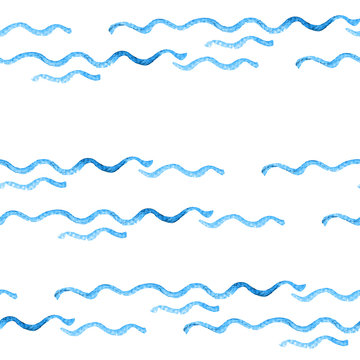 Pattern of wavy lines, and simulated water.