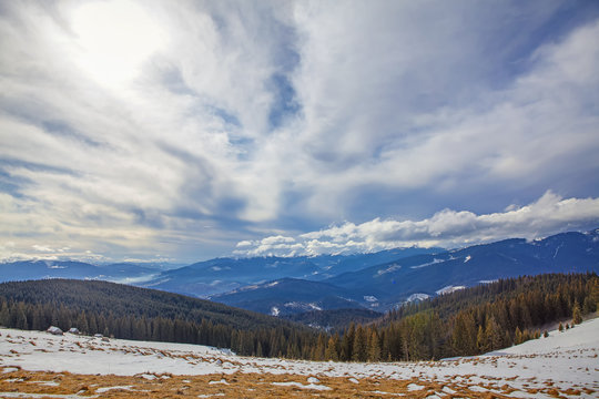 snowy mountains scenery
