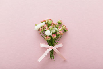 Obraz premium ピンクのミニバラ