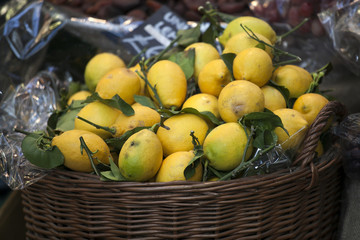 basket with lemons