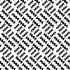 Black and White Seamless Ethnic Pattern. Vintage, Grunge, Abstract Tribal Background for Textile Design, Wallpaper, Surface Textures, Wrapping Paper