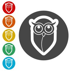 Naklejka premium Owl icon, Owl logo, Owl illustration 