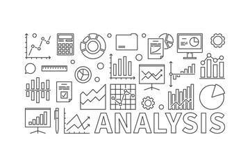 Financial analysis concept vector banner