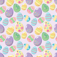 Seamless easter eggs pattern