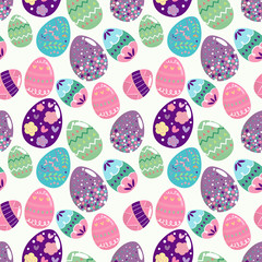 Seamless easter eggs pattern
