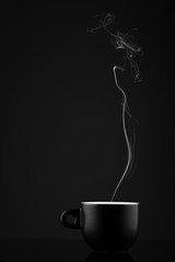 Black cup of espresso