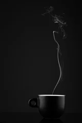 Deurstickers Black cup of espresso © olegkruglyak3