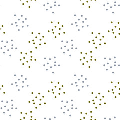 Simple spray dots seamless vector pattern. Geometric repeating background.