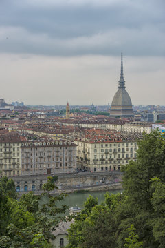 Italy, Piemont, Turin, Cityscape with Mole Antonelliana