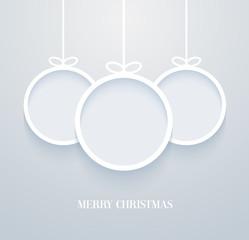 Hanging Christmas balls.