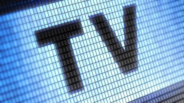 "TV" on the Screen. 4K Resolution. Encoder Prores 4444. Great Quality. Looping.
