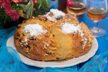 portuguese Christmas cake Bolo de rainha