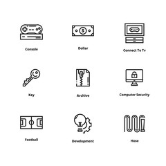 9 thin line icon