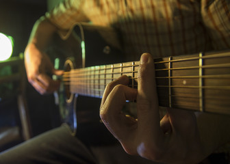 Fototapeta premium Guitar, close up
