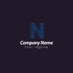 N LETTER LOGO TEMPLATE