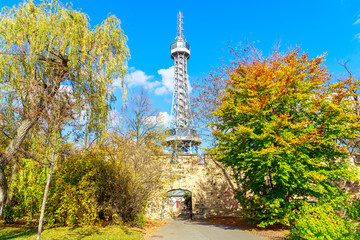 Petrin Lookout Tower in Prague, Czech Republic
