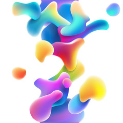 Abstract color liquid shapes