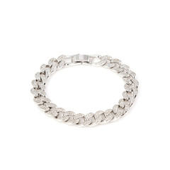 Fashion silver bracelet isolated on white