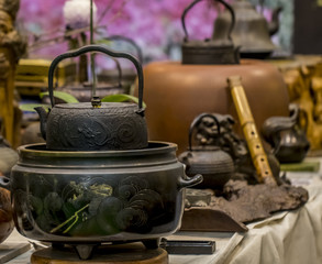 Various types of Chinese teapot