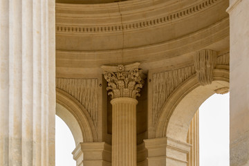 Architecture elements of Peyrou water castle, Montpellier, France
