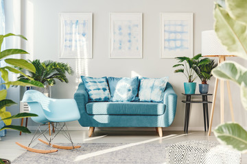 Floral living room interior