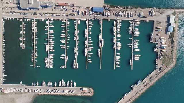 Aerial view of marina in Bar