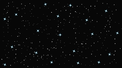 Starry sky background. Flat vector