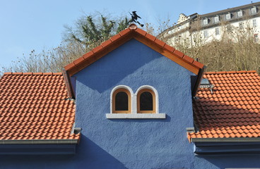 Ziegeldach mit Gaube