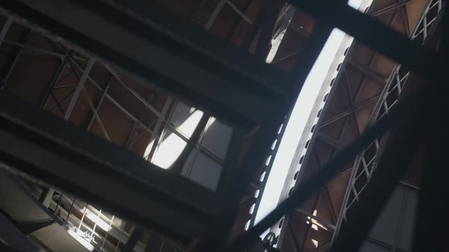 Refractor at Nice Observatory. The Dome is Opening