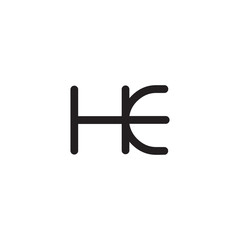 initial letter rounded logo modern