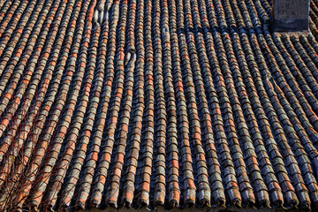 Old tile roof
