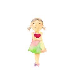 妖精の女の子、ハート