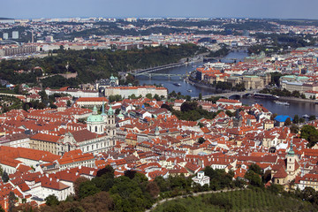 Obraz premium Prague - view form the Petrin hill tower