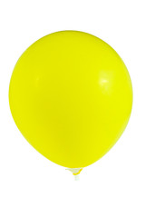 Yellow balloon isolated on white background clilping path