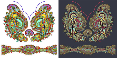 necklace embroidery print for fashion design
