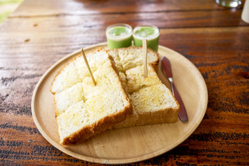 Bread and streamed custard
