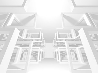 Abstract Modern White Architecture Background