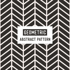 Fototapeta premium Abstract black and white seamless pattern.