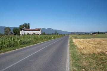 Country landscape between Rieti (Lazio) and Terni (Umbria)