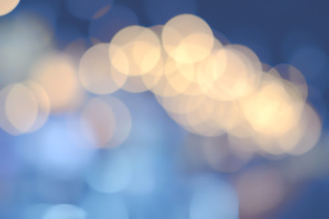 Bokeh in gentle blue background