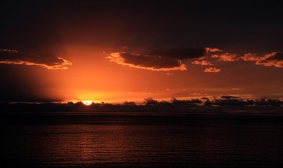 Obraz premium coucher de soleil sur la Méditerranée