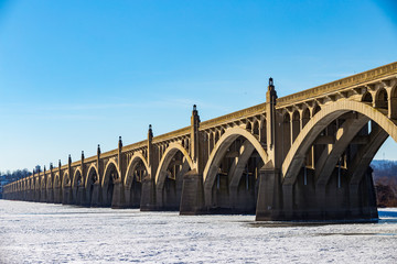 Frozen Susquehanna River at Columbia PA