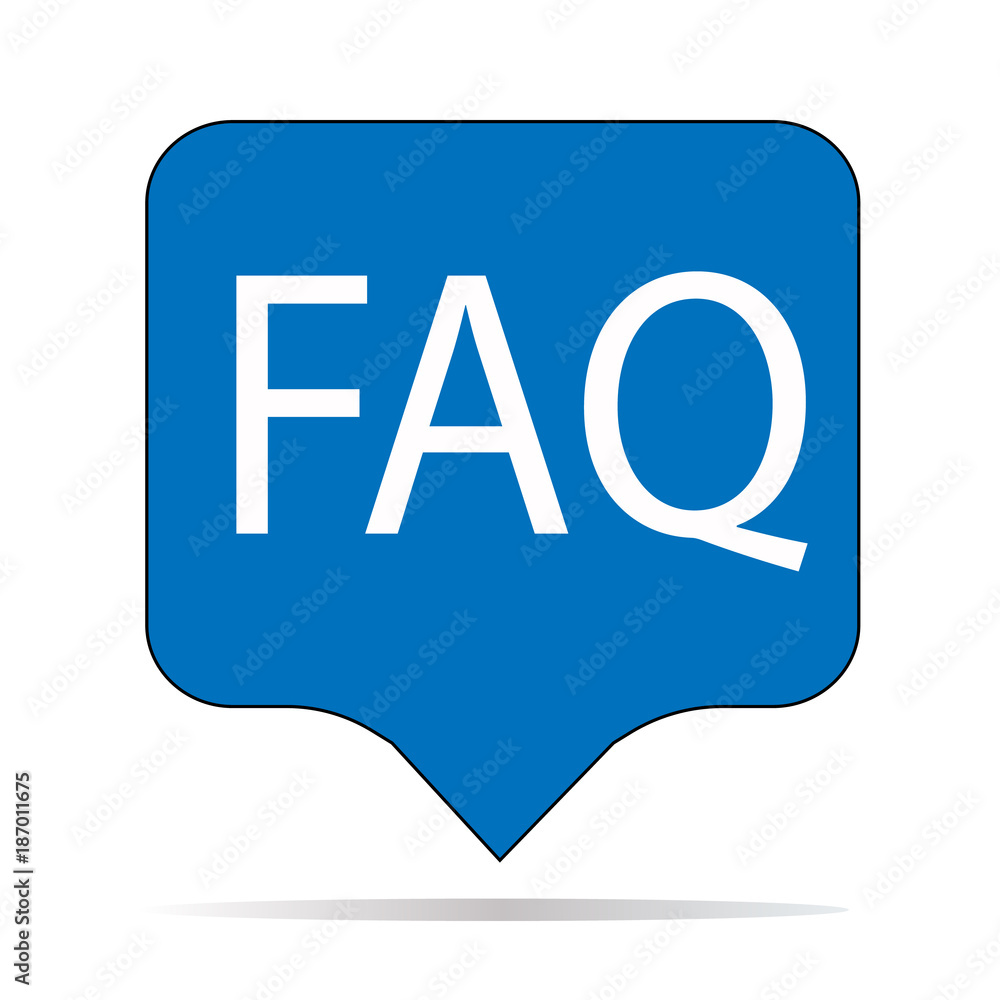 Aufkleber faq icon on white background. faq sign. flat style. frequently asked questions symbol.