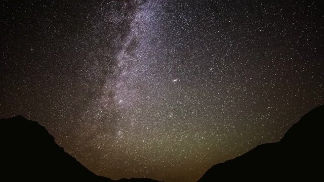 Star Time Lapse, Milky Way Galaxy at Night