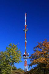 Obraz premium Fernsehsender Hesselberg, Bayern, Deutschland