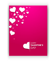 Happy Valentine's pink greeting card