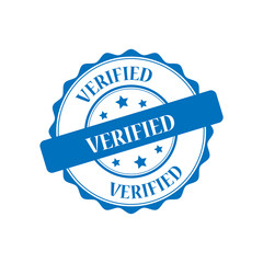 Obraz premium Verified blue stamp illustration
