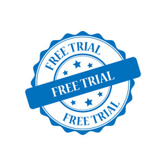 Obraz premium Free trial blue stamp illustration