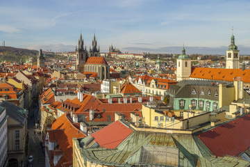 Naklejka na ściany i meble The skyline and cityscape of Prague