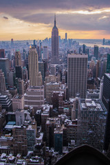 Obraz premium Nowy Jork - widok z góry skał - Empire State Building